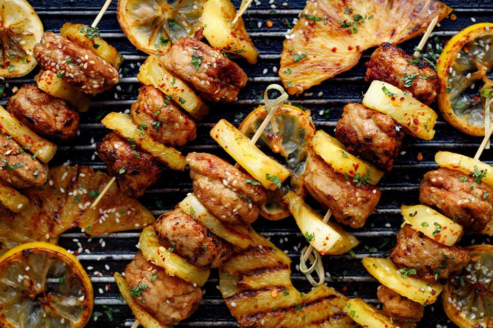 Grilled Chicken Pineapple Kabobs